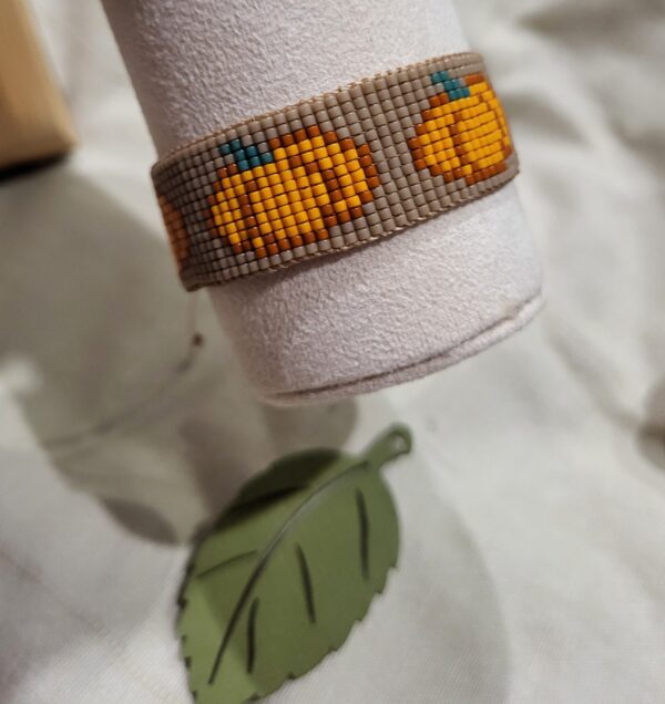 Bracelet tissé citrouille