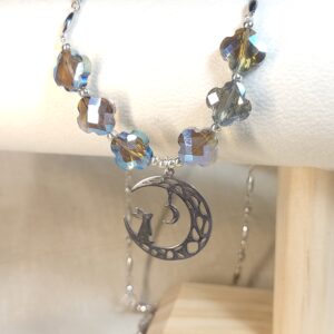 Collier Acier perle de verre