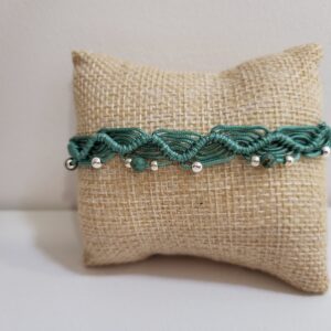 Chaine de cheville en macramé et pierres naturelles