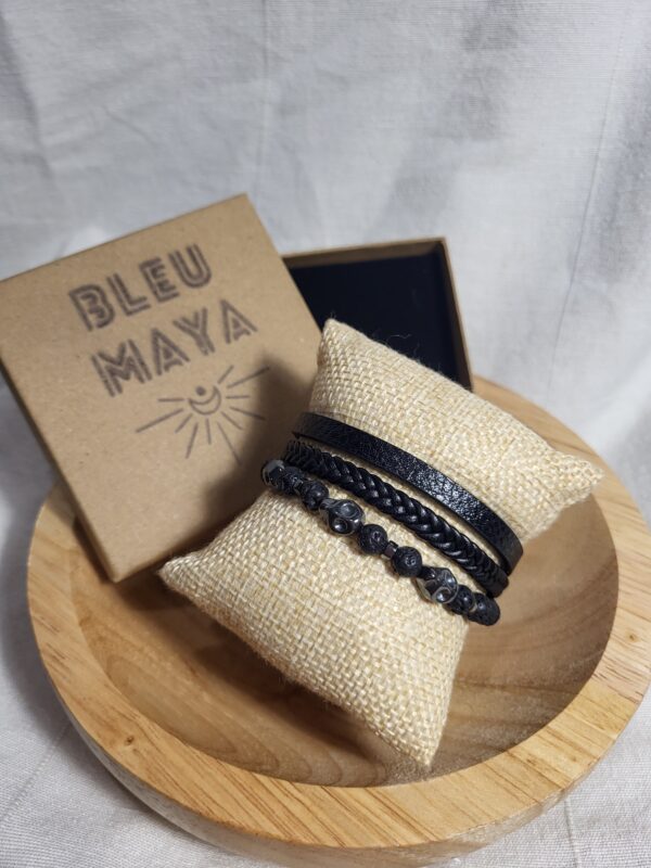 Bracelet 3 rangs pour homme