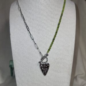 Collier Jade et acier inoxydable