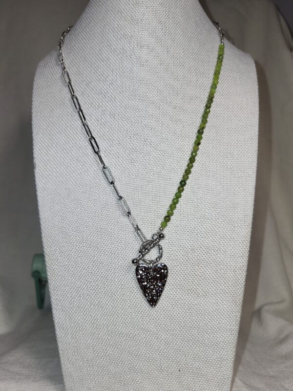 Collier Jade et acier inoxydable